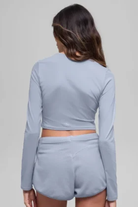 Alosoft Crop Finesse Langarmshirt – Winter Frost