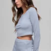 Alosoft Crop Finesse Langarmshirt – Winter Frost