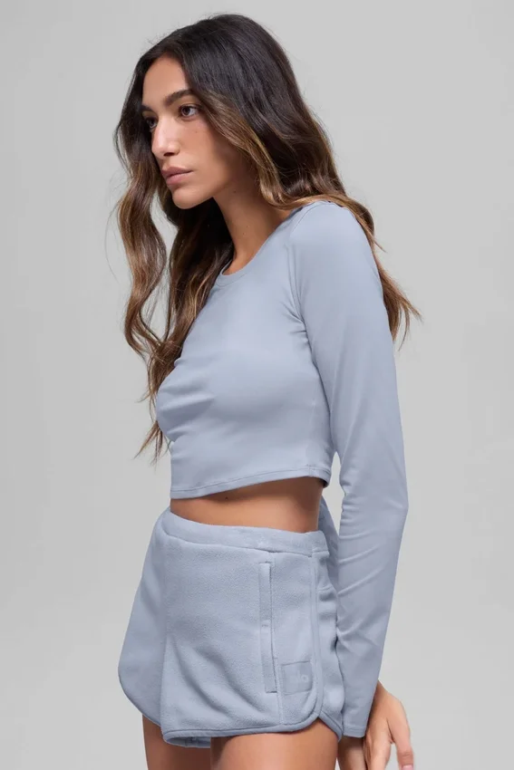 Alosoft Crop Finesse Langarmshirt – Winter Frost