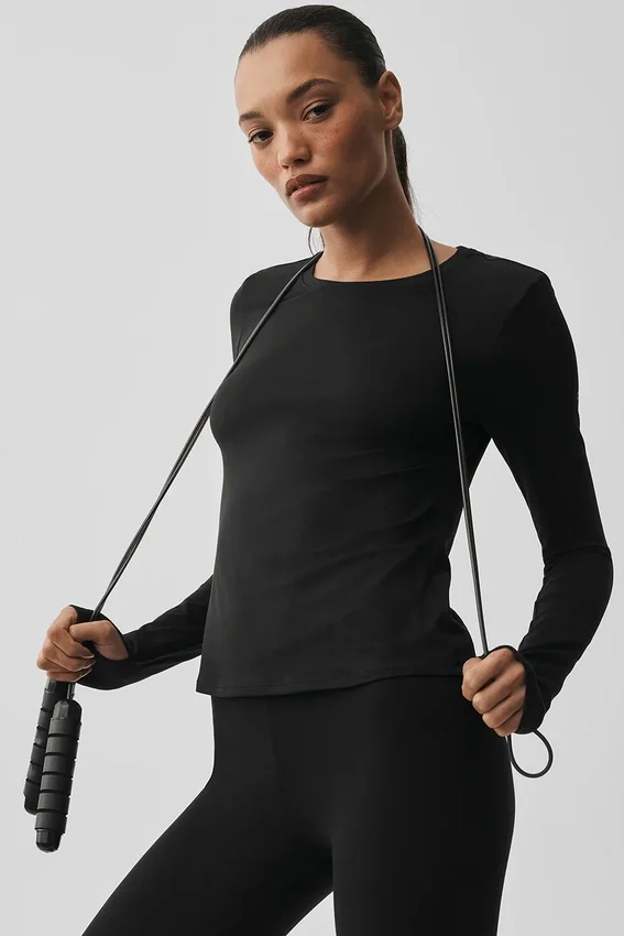 Alosoft Finesse Langarmshirt – Schwarz