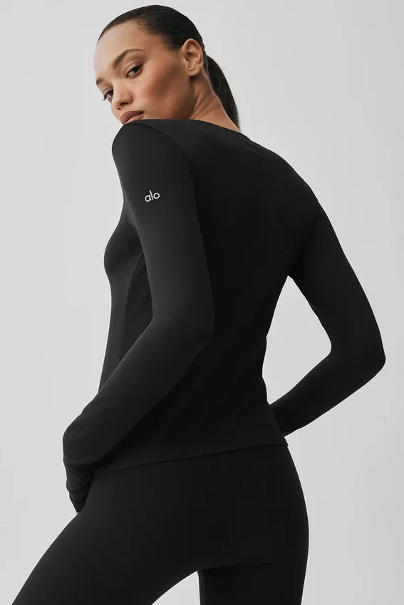 Alosoft Finesse Langarmshirt – Schwarz