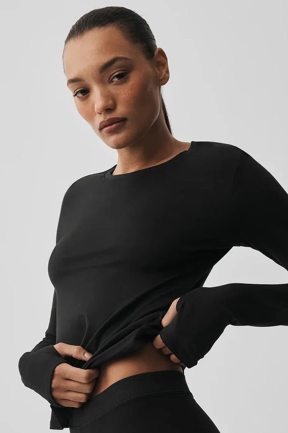 Alosoft Finesse Langarmshirt – Schwarz