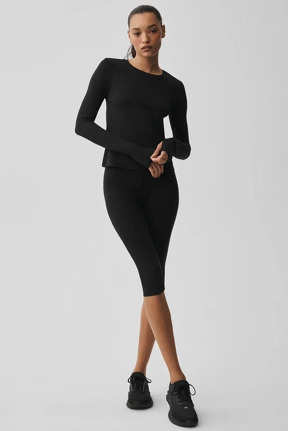 Alosoft Finesse Langarmshirt – Schwarz