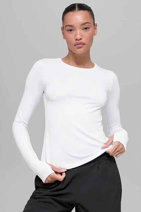 Alosoft Finesse Langarmshirt – Weiß