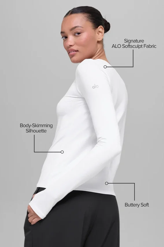Alosoft Finesse Langarmshirt – Weiß