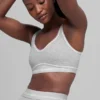 Alosoft „Heart Throb“-BH – Athletic Heather Grey/Weiß