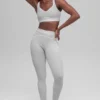 Alosoft „Heart Throb“-BH – Athletic Heather Grey/Weiß