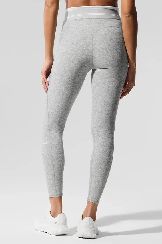 Alosoft High-Waist 7/8 „Better Together“ Leggings – Athletic Heather Grey