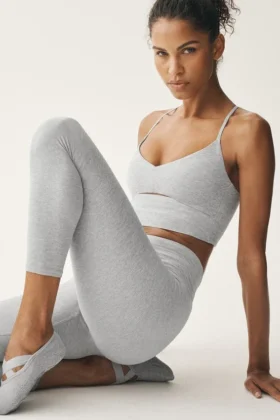Alosoft High-Waist 7/8 Highlight Leggings – Athletic Heather Grey