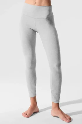 Alosoft High-Waist 7/8 Highlight Leggings – Athletic Heather Grey