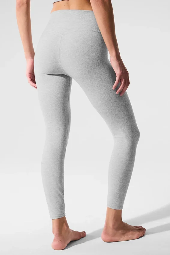 Alosoft High-Waist 7/8 Highlight Leggings – Athletic Heather Grey