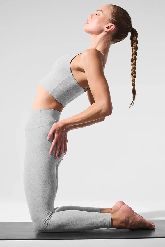 Alosoft High-Waist 7/8 Highlight Leggings – Athletic Heather Grey
