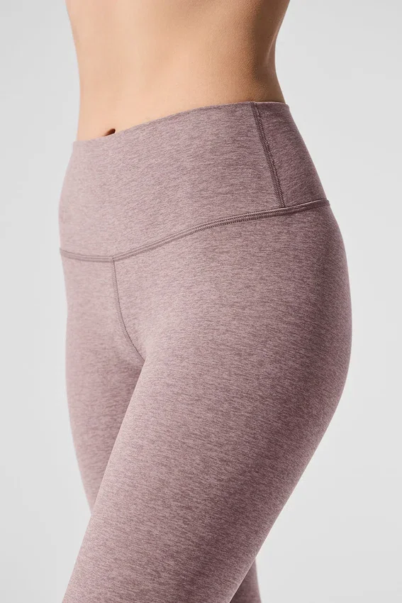 Alosoft High-Waist 7/8 Highlight Leggings – Dark Pink Quartz Heather