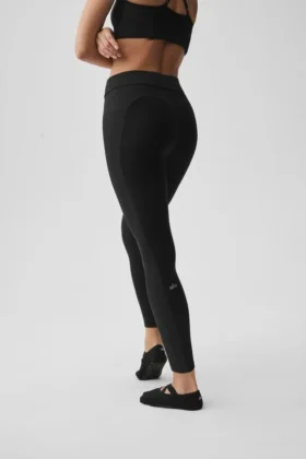 Alosoft High-Waist 7/8 Relay Leggings – Schwarz/Weiß