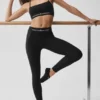 Alosoft High-Waist 7/8 Relay Leggings – Schwarz/Weiß