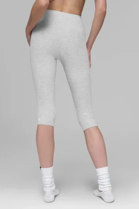 Alosoft Iconic 90’S Capri mit High-Waist – Athletic Heather Grey