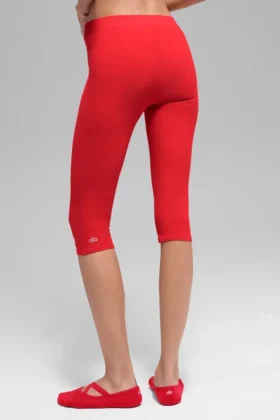Alosoft Iconic 90’S Capri mit High-Waist – Leuchtend Rot