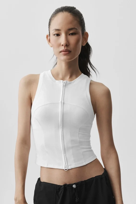 Alosoft Level up Full Zip Top – Weiß
