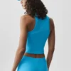 Alosoft Level Up Tanktop mit durchgehendem Reißverschluss – Azurblau
