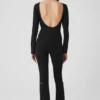 Alosoft Melody Ganzkörper-Onesie mit Bootcut – Schwarz