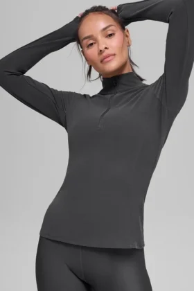Alosoft ½-Reißverschluss-Pullover „Rapid“ – Anthrazit
