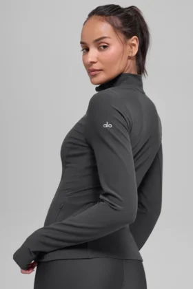 Alosoft ½-Reißverschluss-Pullover „Rapid“ – Anthrazit