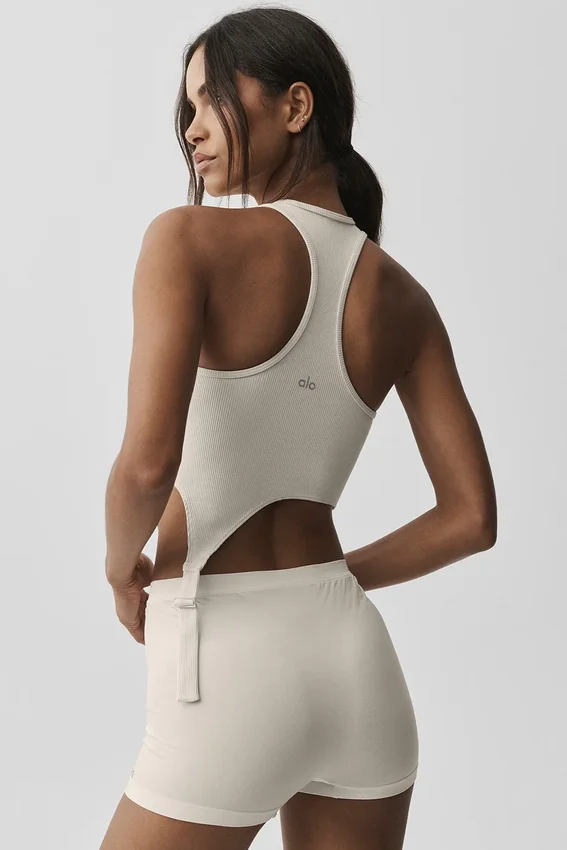 Alosoft Ribbed Revelation Tank – Oat Milk