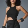 Alosoft Ribbed Revelation Top – Schwarz