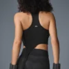 Alosoft Ribbed Revelation Top – Schwarz
