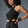Alosoft Ribbed Revelation Top – Schwarz