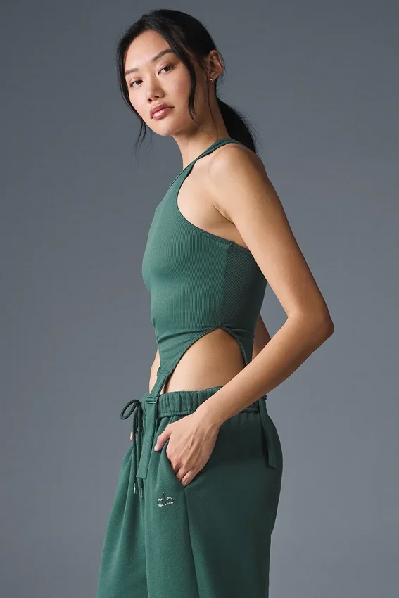 Alosoft Ribbed Revelation Top – Winter Ivy