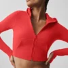 Alosoft Sincere Fitted Jacket – Leuchtend Rot