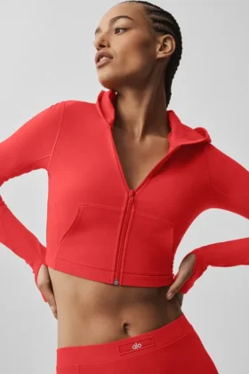 Alosoft Sincere Fitted Jacket – Leuchtend Rot