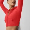 Alosoft Sincere Fitted Jacket – Leuchtend Rot