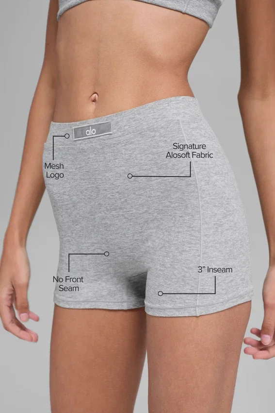 Alosoft Sincere Micro-Shorts – Athletic Heather Grey