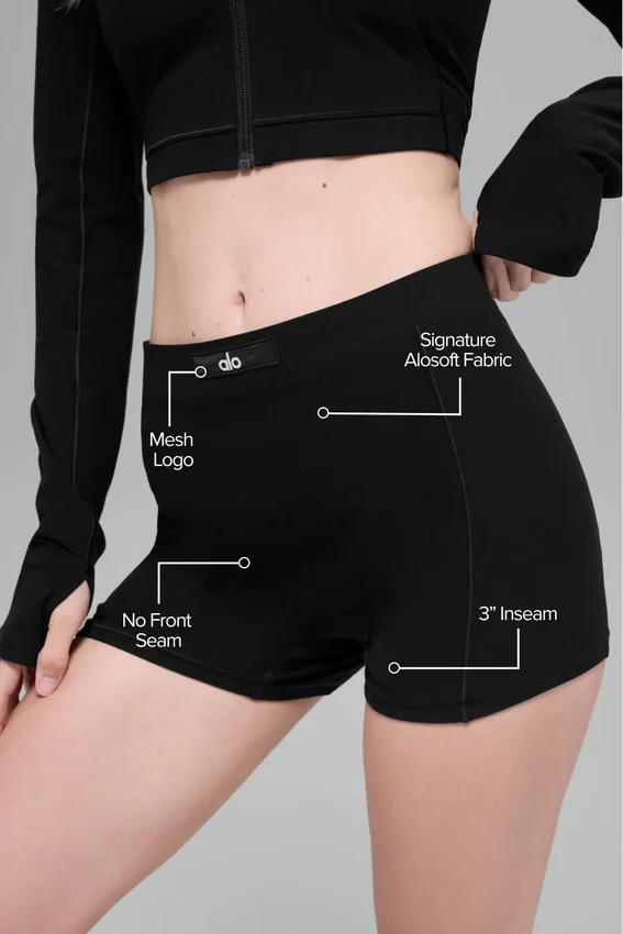 Alosoft Sincere Micro Shorts – Schwarz