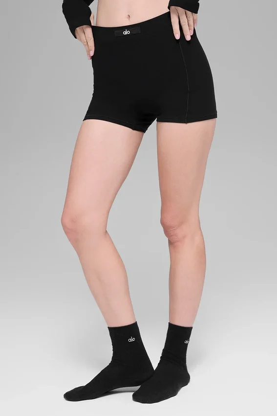 Alosoft Sincere Micro Shorts – Schwarz
