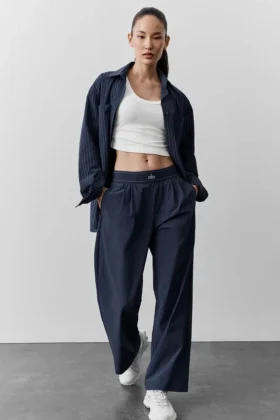 Anzughose (Shorts) – Marineblau
