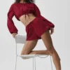 Baumwoll-High-Waist-Shorts „Real Deal“ – „Summer Romance Red“