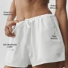 Baumwoll-High-Waist-Shorts „Real Deal“ – Weiß