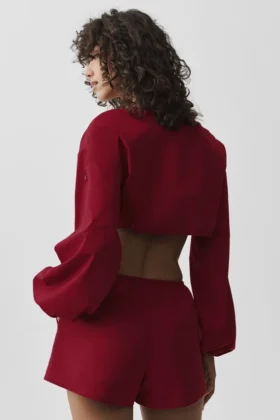 Baumwoll-Langarmshirt „Real Deal“ – „Summer Romance Red“