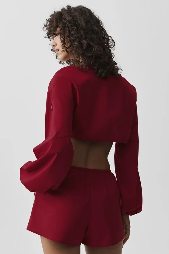Baumwoll-Langarmshirt „Real Deal“ – „Summer Romance Red“