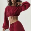 Baumwoll-Langarmshirt „Real Deal“ – „Summer Romance Red“