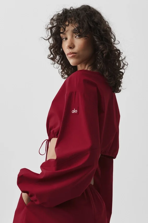 Baumwoll-Langarmshirt „Real Deal“ – „Summer Romance Red“