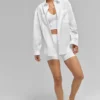 Baumwollhemd „Real Deal“ mit Knöpfen und Langarmshirts – Weiß