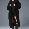Übergroßer Sherpa-Trench – Schwarz