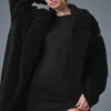 Übergroßer Sherpa-Trench – Schwarz