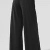 Breezy-Hose mit weitem Bein (lang) – Schwarz