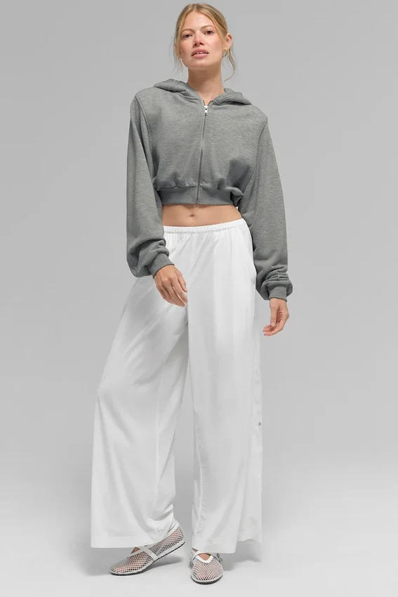 Breezy-Hose mit weitem Bein (Regular) – Weiß