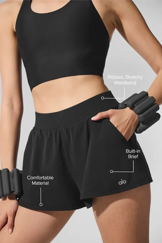 Breezy-Shorts – Schwarz